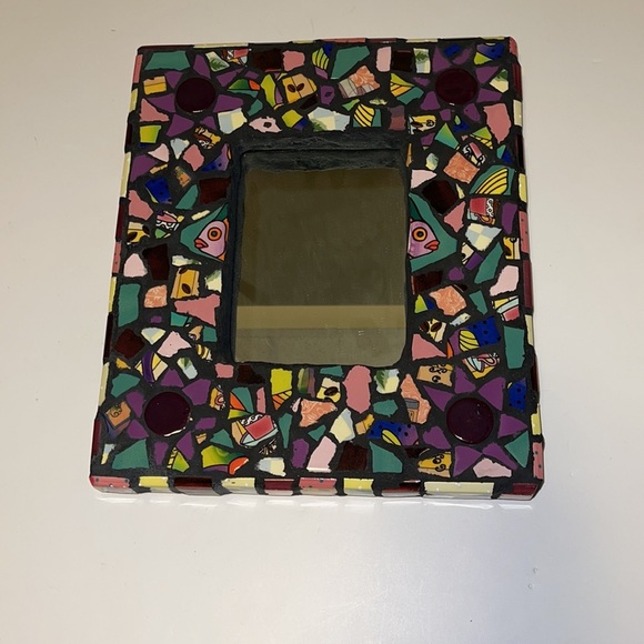 🆕 All Fired Up Unique Mosaic Mirror - Picture 2 of 5